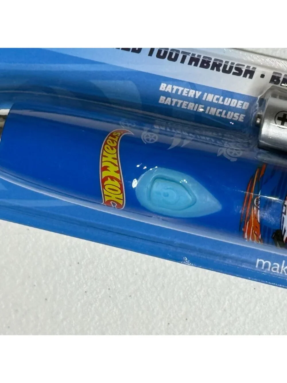 Hot Wheels Sonic Powered Toothbrush Kids Battery Included Soft Bristles